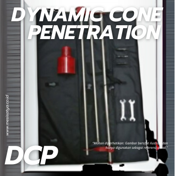 Dynamic Cone Penetration test equipment used for rapid soil strength assessment