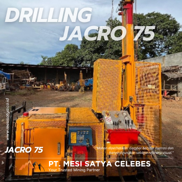 Pekerjaan drilling sedang dilakukan di area pertambangan Sulawesi