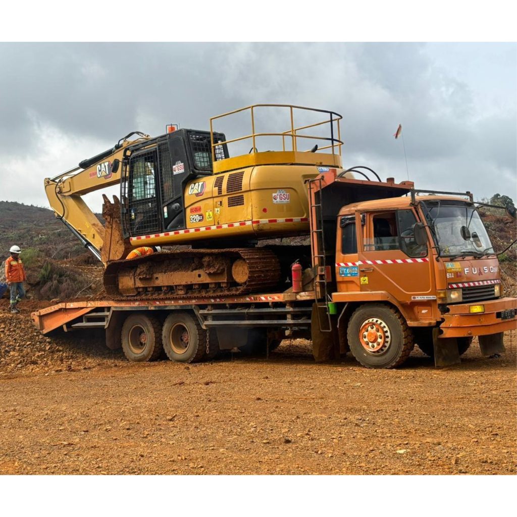 Mobilisasi RIG drilling untuk pengeboran geoteknik menggunakan excavator di Sulawesi dan Jakarta