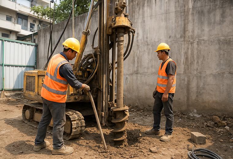 Geotechnical Drilling Jakarta untuk investigasi tanah dan pengujian geoteknik pada proyek konstruksi.
