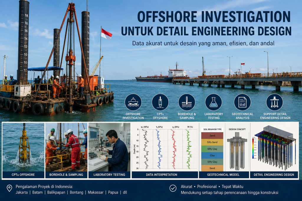 Offshore investigation untuk Detail Engineering Design di Sulawesi