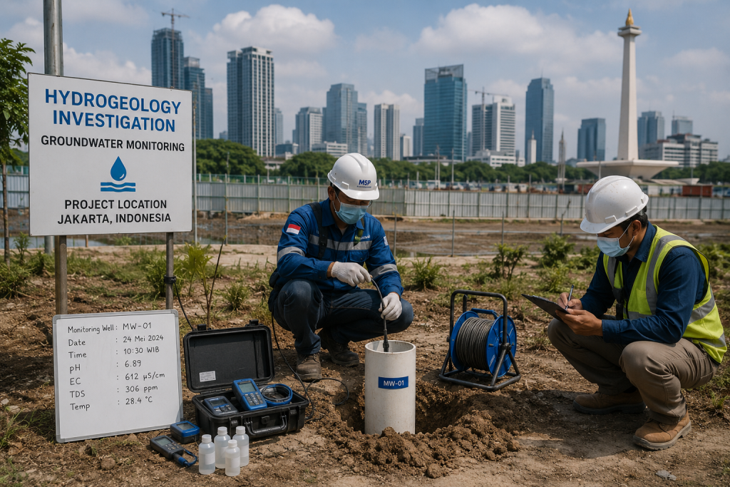 Hydrogeology Investigation Jakarta untuk groundwater monitoring dan investigasi air tanah