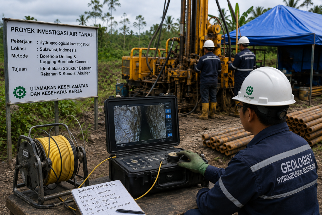 Borehole Camera untuk Investigasi Air Tanah di Sulawesi